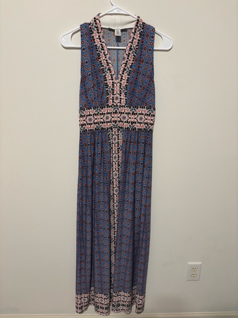 Spring Wedding Guest Dress Coastal Cowboy Maxi Dress Sleeveless Size 4P